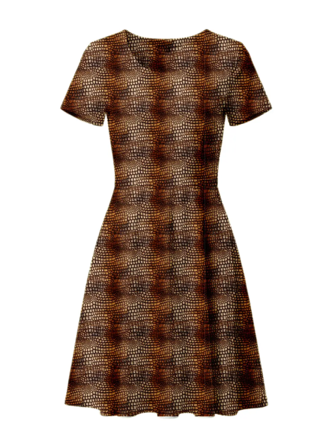 Croc Skin Pattern Printed Aline Dress