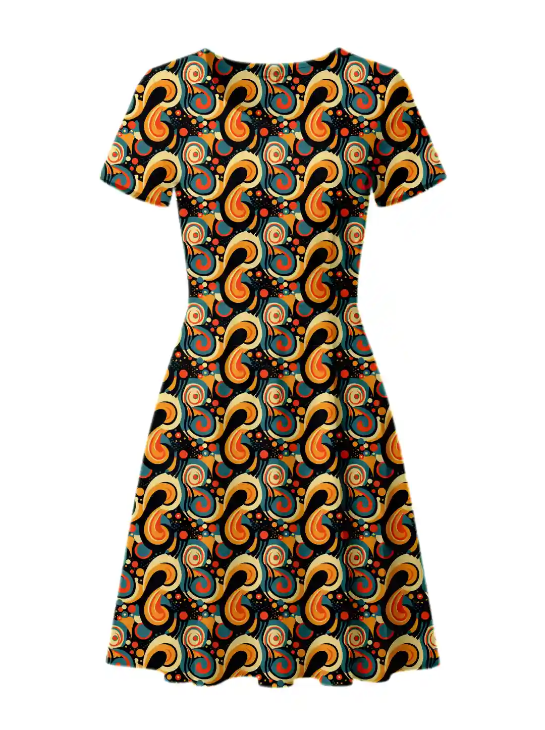 Geometric Abstract Print Aline Dress