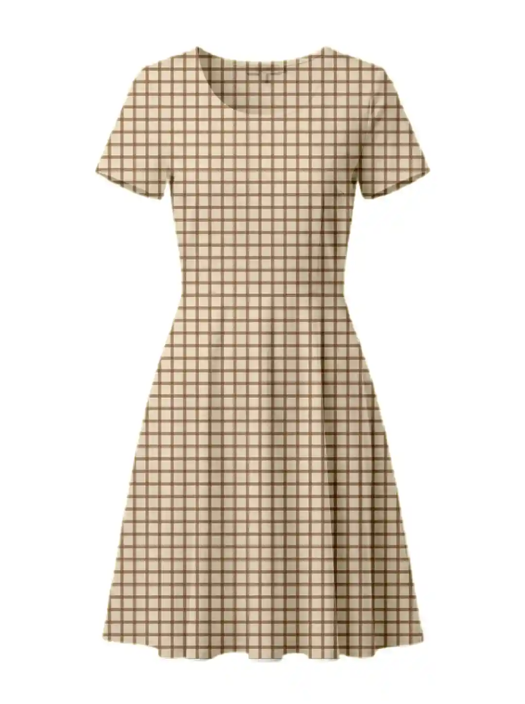 Checkered Gingham Printed Aline Dress