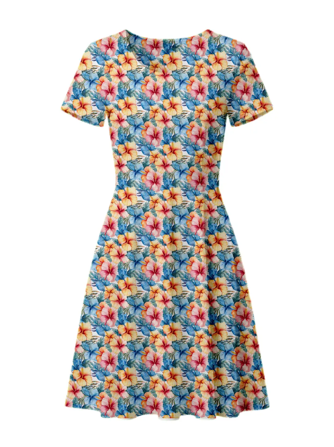 Leafy Floral Print Aline Dress