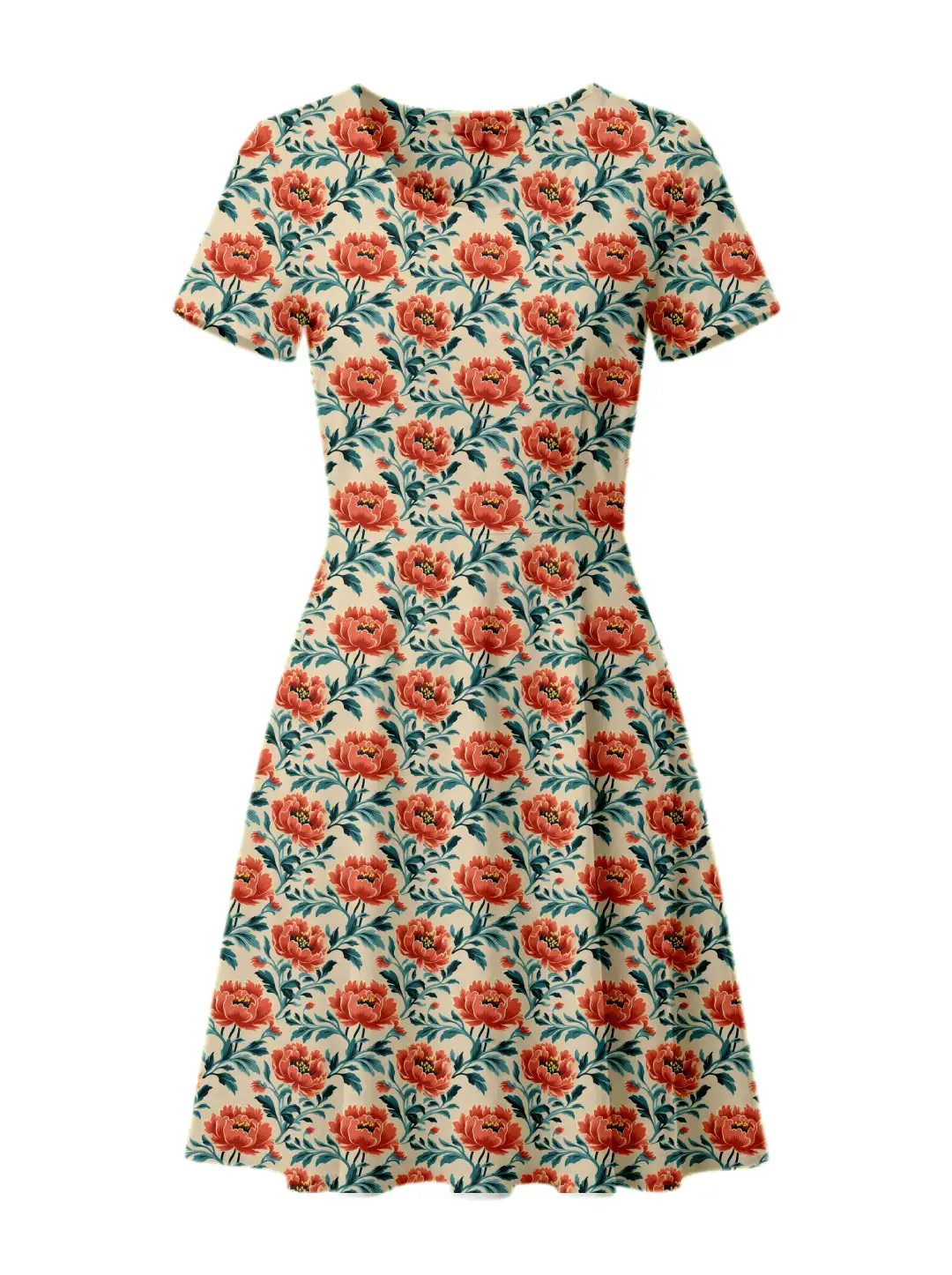 Vintage Style Floral Aline Dress - Image 2