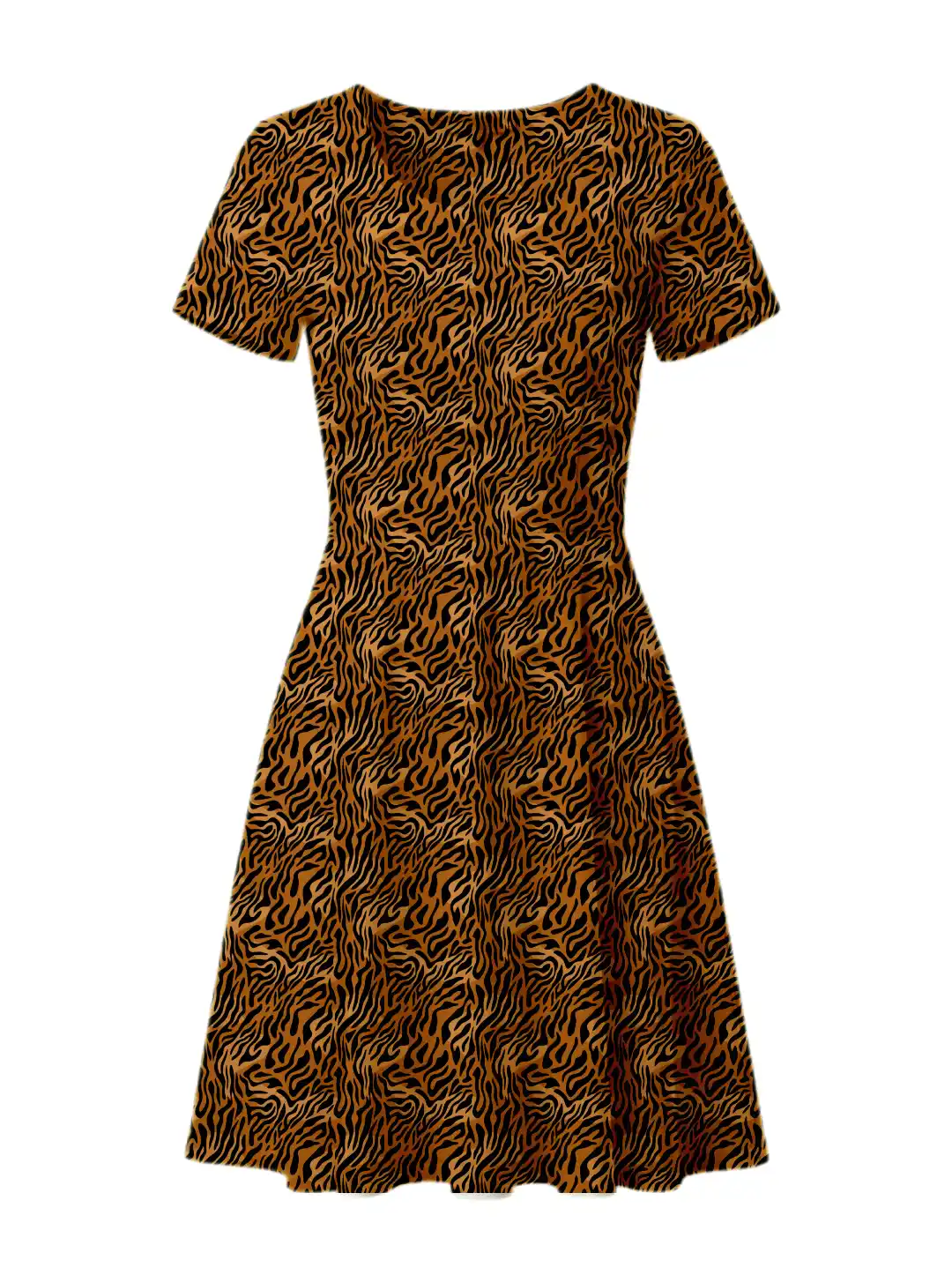 Tiger Skin Print Aline Dress