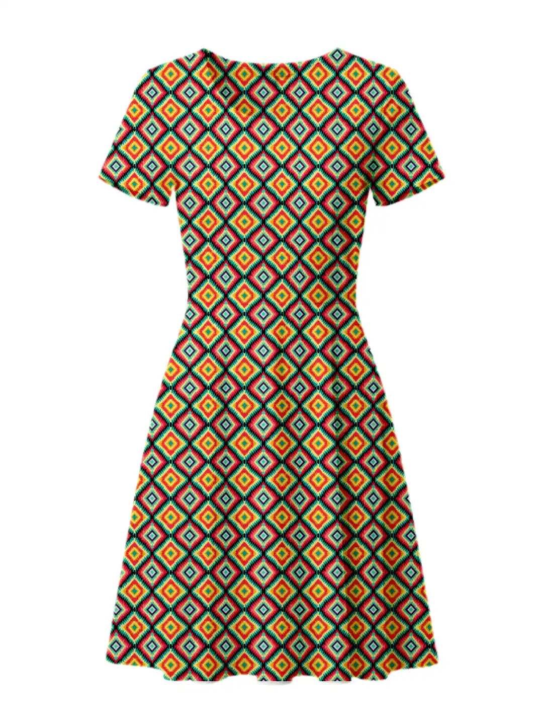 Retro Checkerboard Aline Dress - Image 2