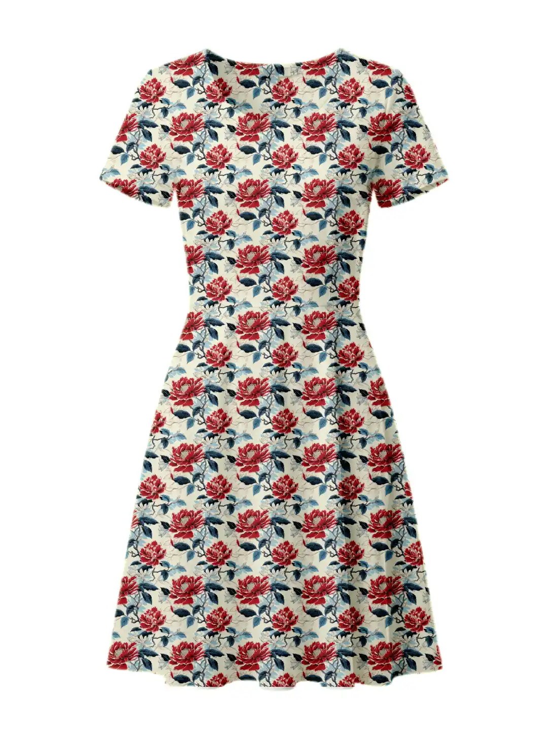 Flowers Printed Aline Dress - Image 2