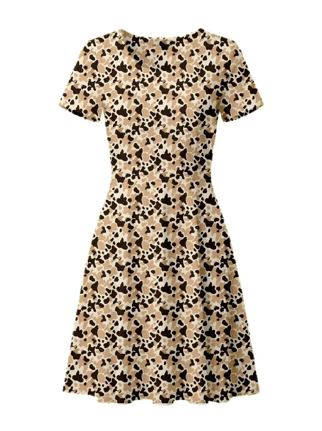 Cow Skin Color Aline Dress