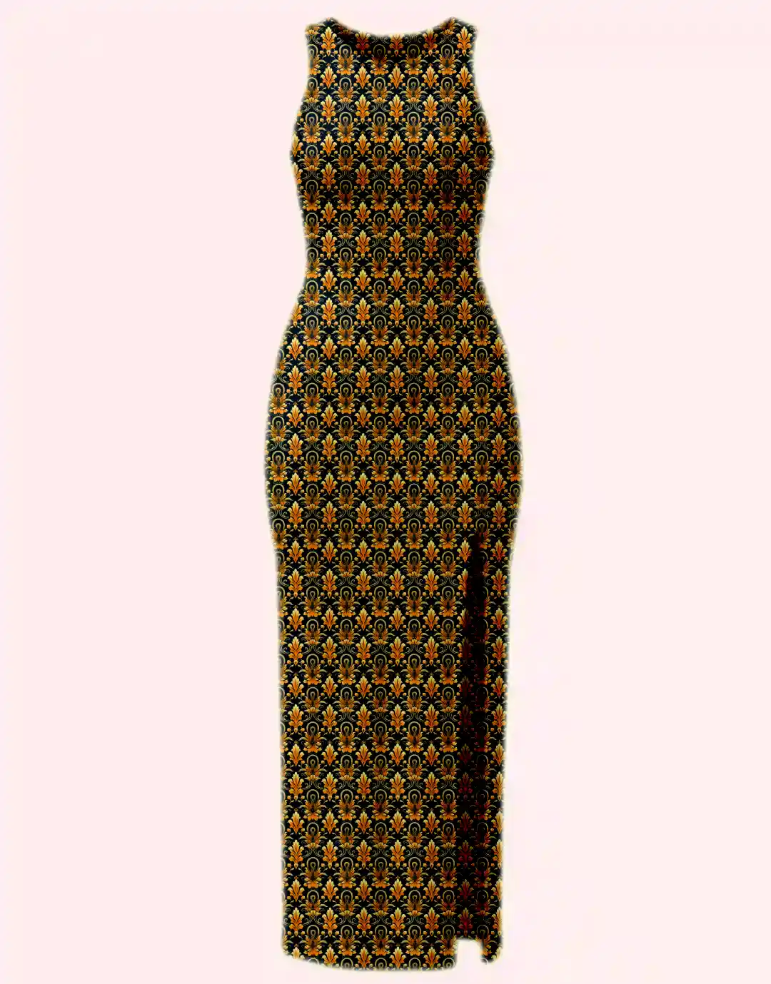 Golden Black Color Bodycon Dress - Image 2