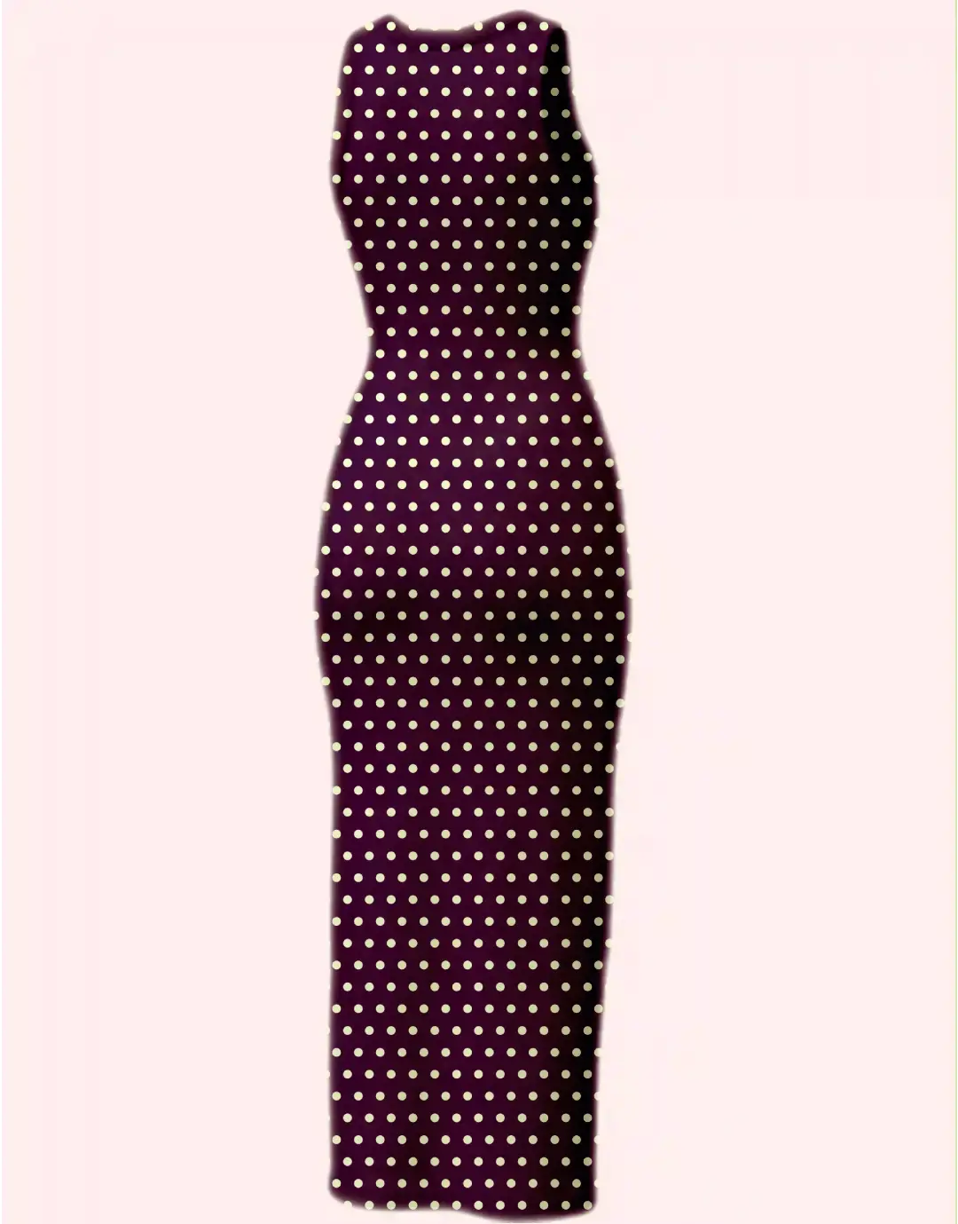 Purple Polka Dots Bodycon Dress - Image 3