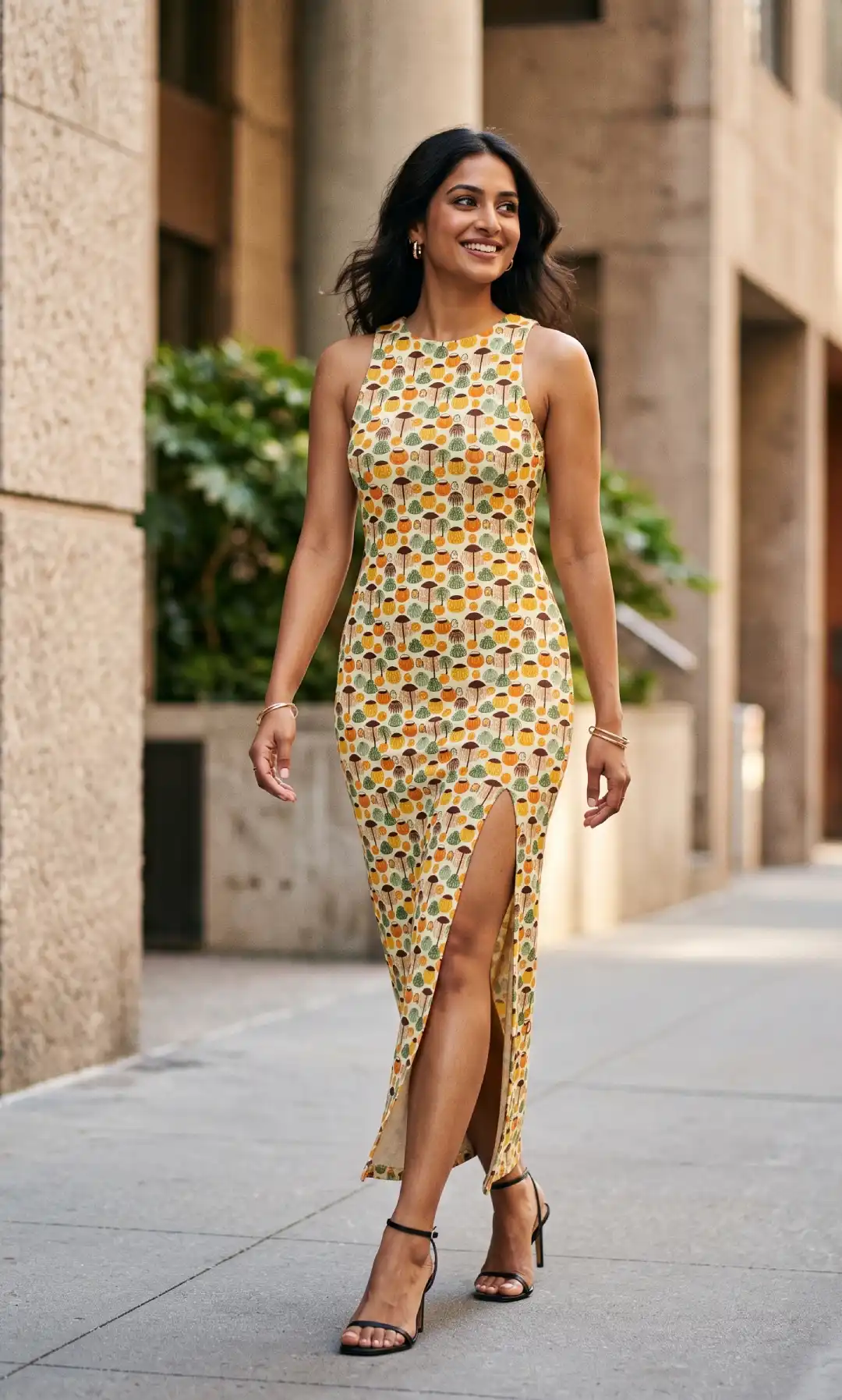 Retro Colorful  Bodycon Dress