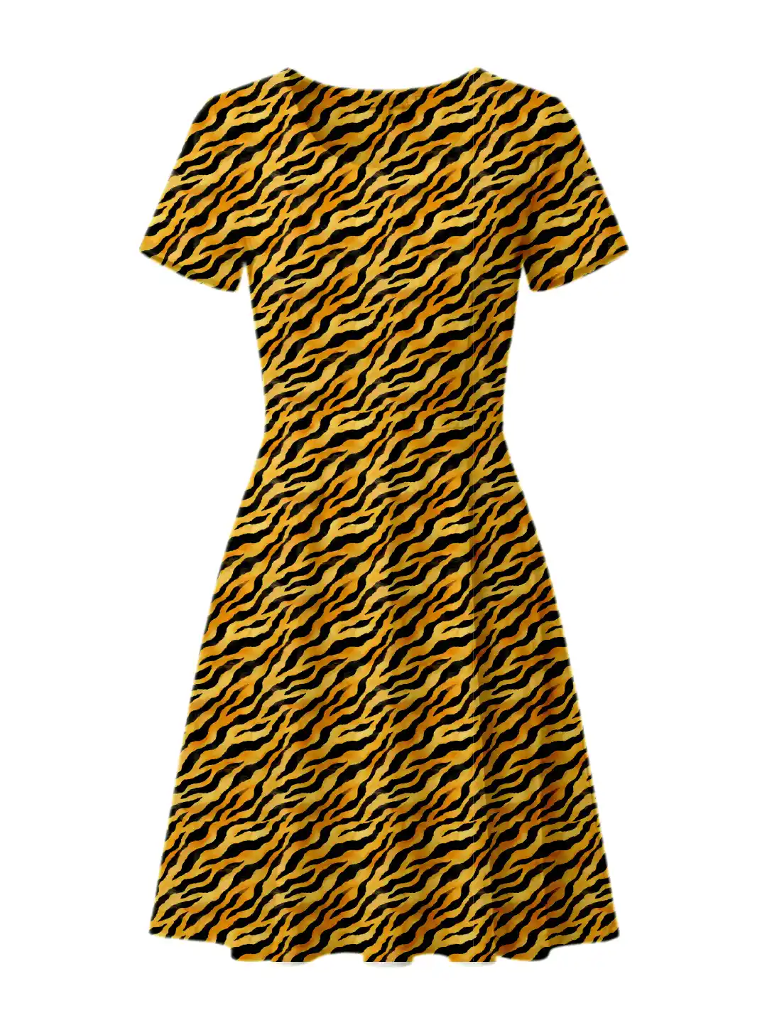 Tiger Straps Print Aline Dress - Image 2