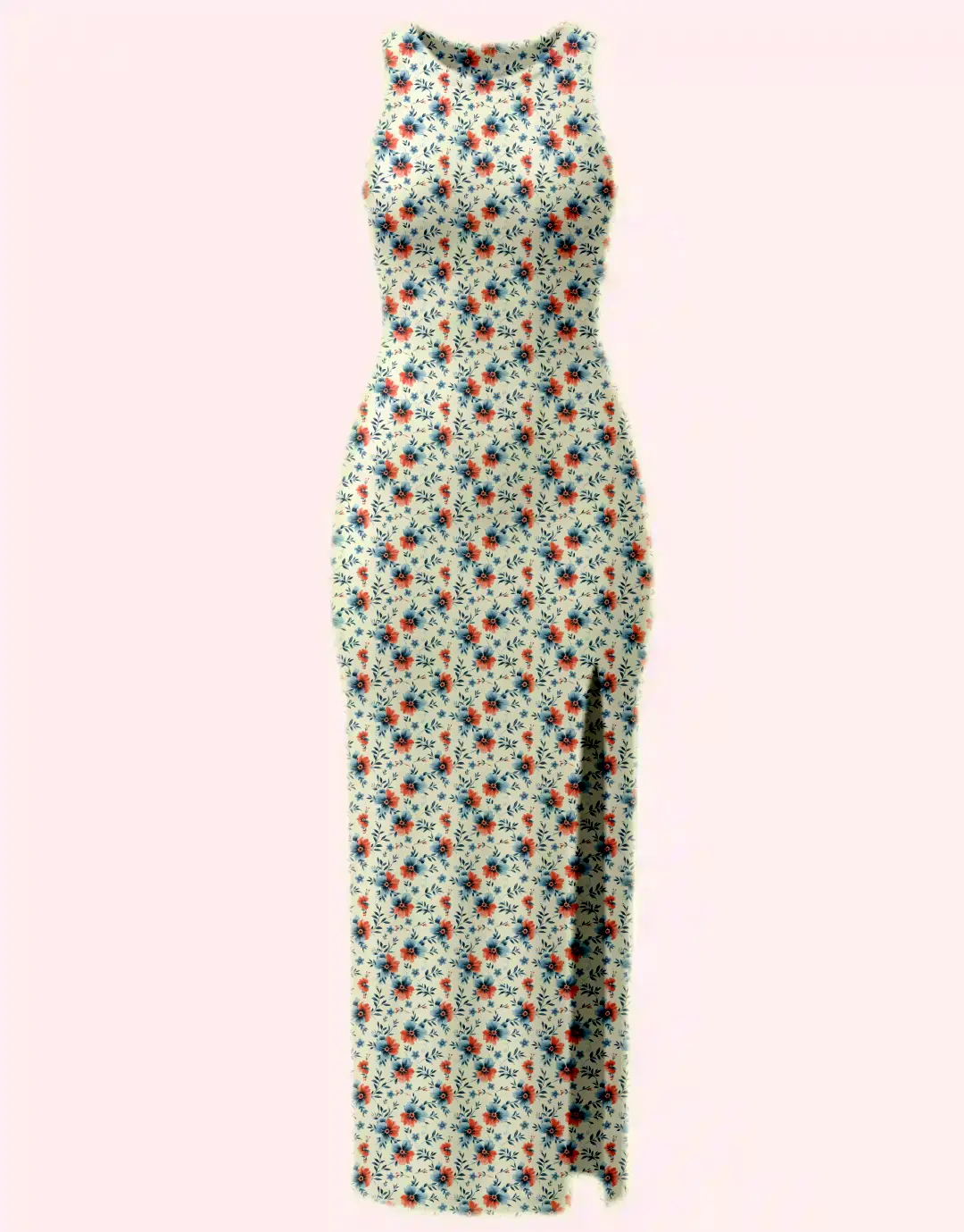 Flowers Printed Bodycon Dress - Image 2