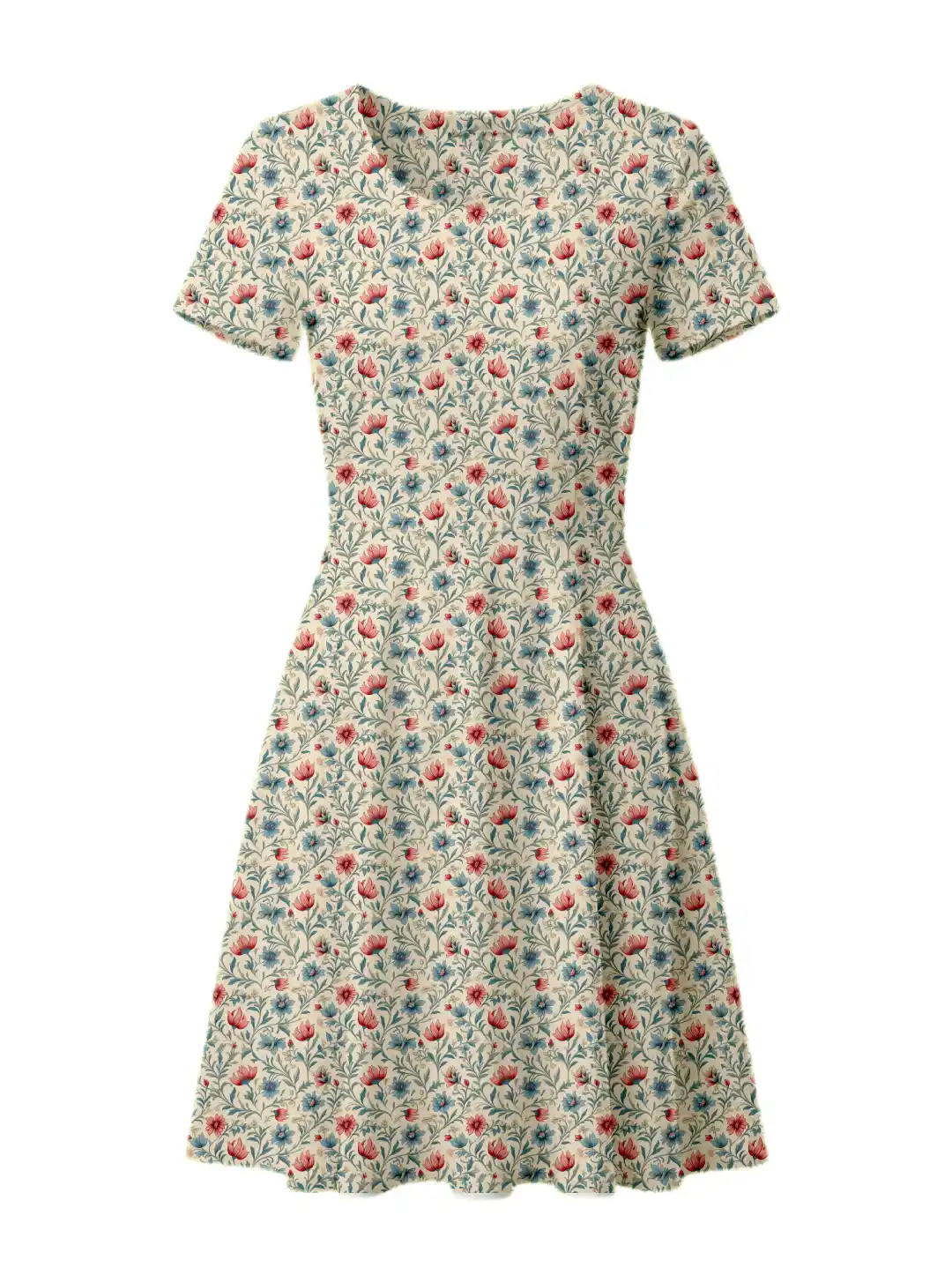 Vintage Floral Design Aline Dress