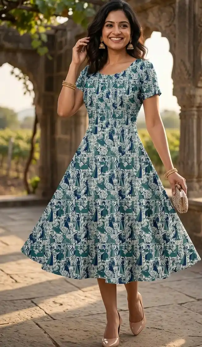 Abstract Aline Dress